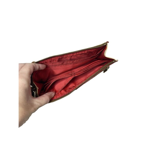 Coach wallet wristlet White with Red Poka Dots Zipper - Picture 12 of 14